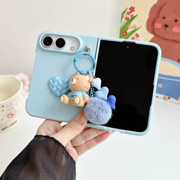 Bear Heart Plush Case Pendant