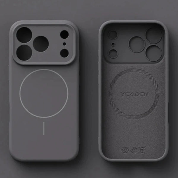 Light yellow-green matte silicone iPhone case with raised camera protection and smooth finish