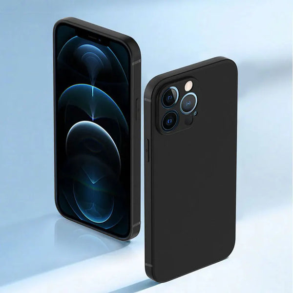 Black Phone Case With Matte Soft BackFor iPhone