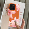 Pink Lily Flower Lychee Texture Phone Case