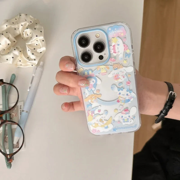 With Holder Cinnamoroll MagSafe Grip Case protective iPhone case for For iPhone 16ProMax to For iPhone 17