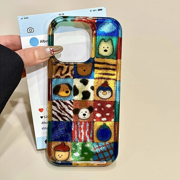 Adorable And Vibrant Plaid LeopardAnimal Phone Case