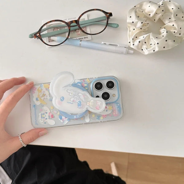 With Holder Cinnamoroll MagSafe Grip Case protective iPhone case for For iPhone 16ProMax to For iPhone 17