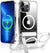 Transparent MagSafe kickstand iPhone case shown on the back and front view