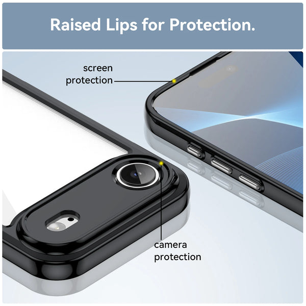 Clear Translucent Soft TPU & Hard Cover for iPhone 17 Series