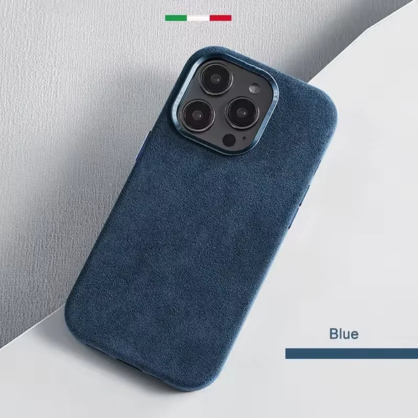 Magnetic Lens iPhone Case – Soft Suede & Shockproof