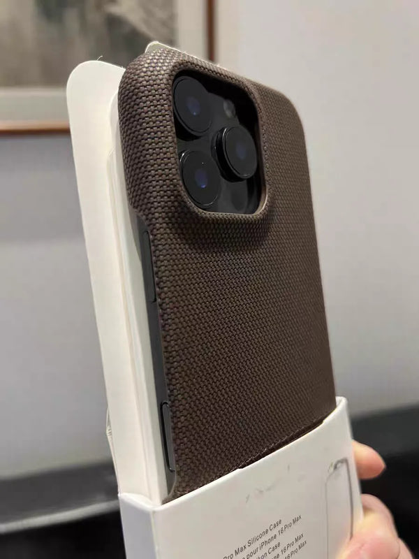 Leather Nylon iPhone Case – Shockproof & Matte