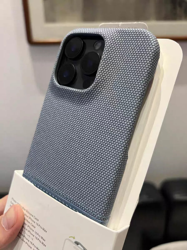 Leather Nylon iPhone Case – Shockproof & Matte