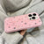 Light blue star wave texture case on iPhone 16 Pro Max front view