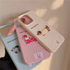 Dachshund Litchi Pattern Phone Cover