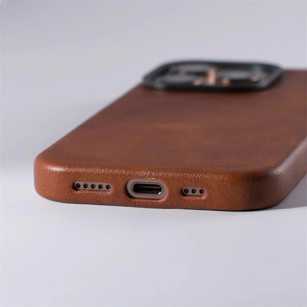 Classic Leather Magnetic Case – Premium Finish | iPhone 16 Pro Max