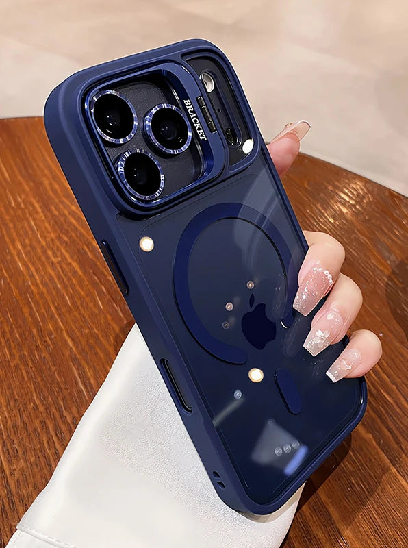 Matte Translucent MagSafe Bracket Case for iPhone