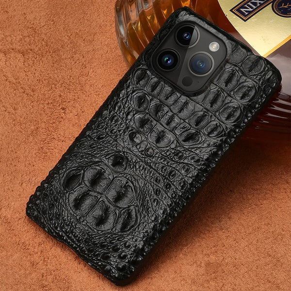 Crocodile Leather iPhone Case – Premium Quality