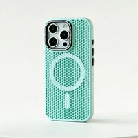 Honeycomb Grid Mesh Cooling Magsafe Phone Case Lens Bracket
