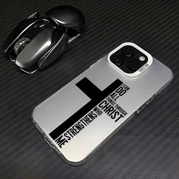 Black Cross Matte Phone Case