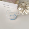 Cinnamoroll clear frosted case resting on a surface to show the soft-cute profile