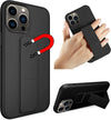 Black magnetic iPhone case with holder stand and grip detail