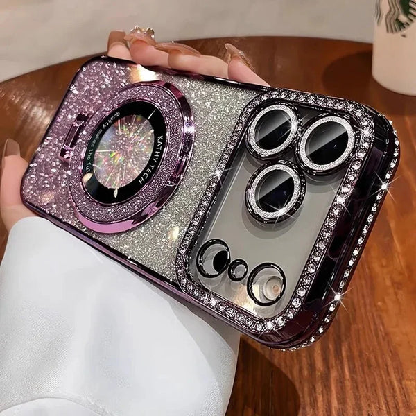 Transparent Diamond Glitter MagSafe Case for iPhone
