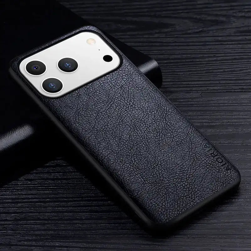 Premium Leather iPhone Case – Business Style - front view