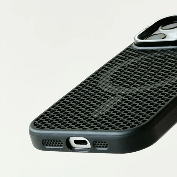 Honeycomb Grid Mesh Cooling Magsafe Phone Case Lens Bracket