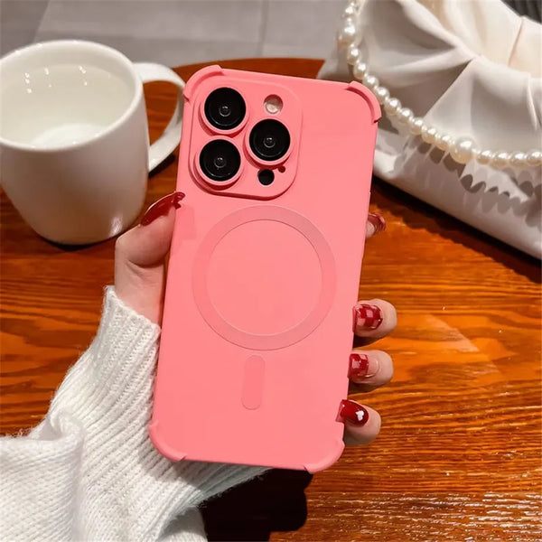 Magnetic Shockproof Silicone Bumper Phone Case