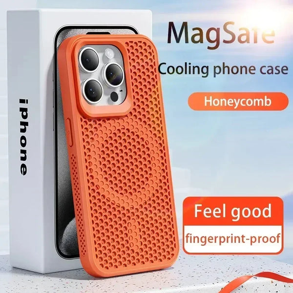 iPhone 17 Breathable Hard Back Magnetic Cover For Magsafe