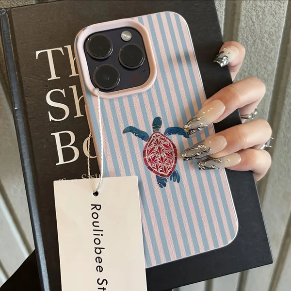 Striped Turtle Design Pattern Phone Case