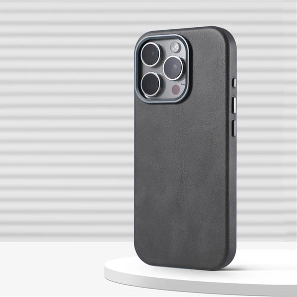 Classic Leather Magnetic Case – Premium Finish | iPhone 16 Pro Max