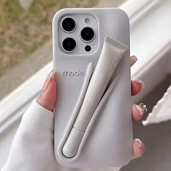 Lip Gloss iPhone Case with Built-In Lipstick Holder - lifestyle photo