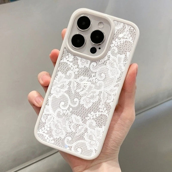 Vintage White Lace Floral Phone Case