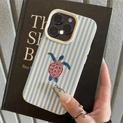 Striped Turtle Design Pattern Phone Case