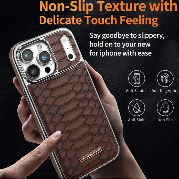 Luxury iPhone Case – Snake Leather Design - detail close-up