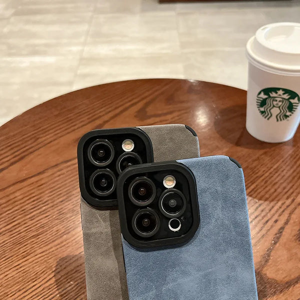 Luxury Matte Silicone Case for iPhone Pro Max - detail close-up
