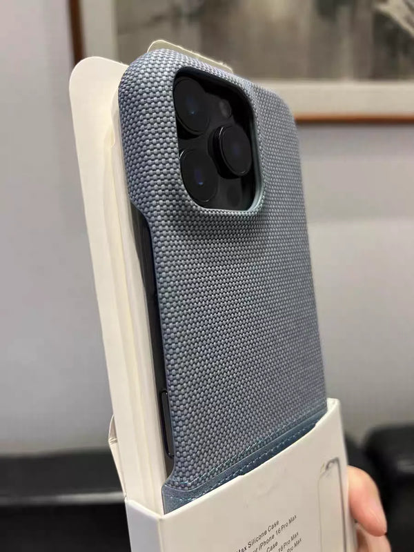 Leather Nylon iPhone Case – Shockproof & Matte