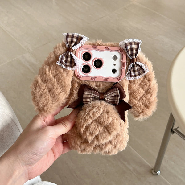 Bunny Phone Case Soft Plush Cover