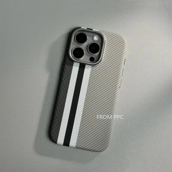 Carbon Fiber Geometric MagSafe Case