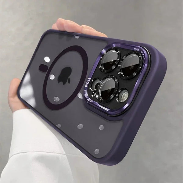 Luxury Magnetic Clear Bumper Case for iPhone 16 Pro