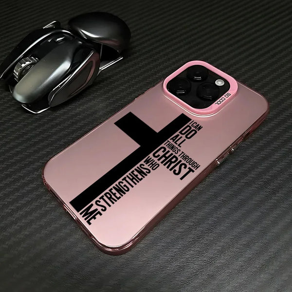 Black Cross Matte Phone Case