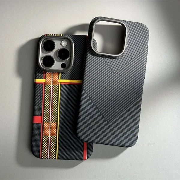 Carbon Fiber Geometric MagSafe Case