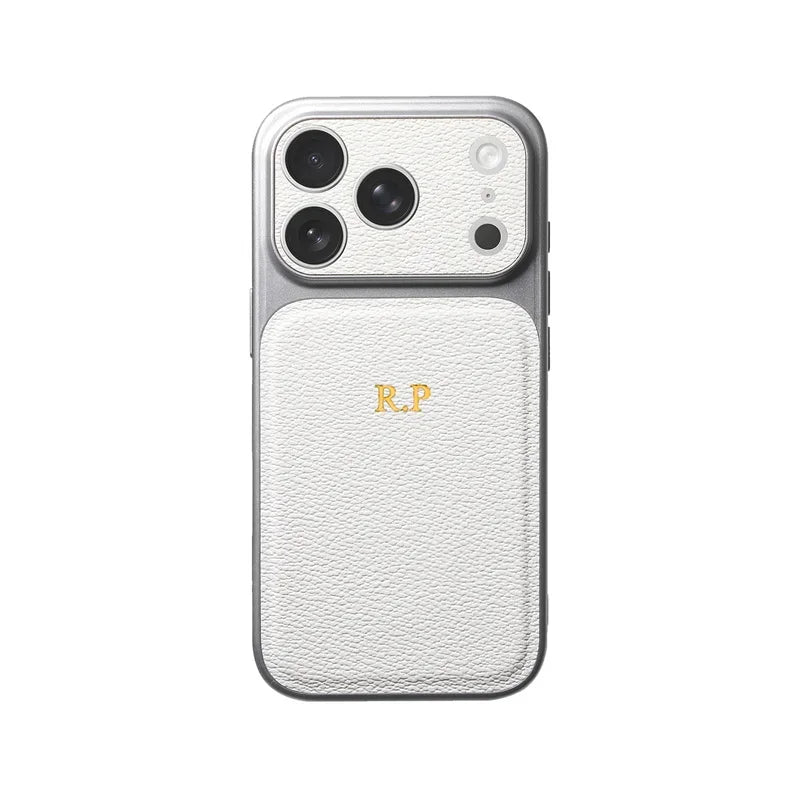 Personalised Letter Leather Case for iPhone 17 Pro