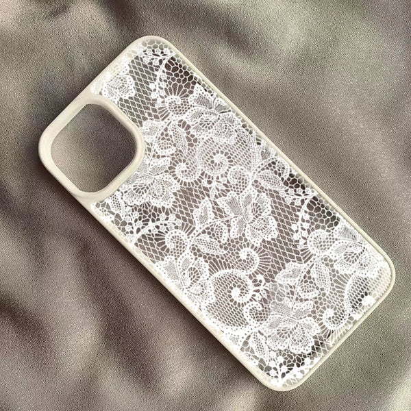 Vintage White Lace Floral Phone Case