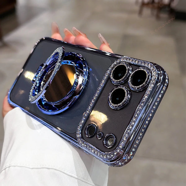 Diamond Mirror Magnetic Case For iPhone