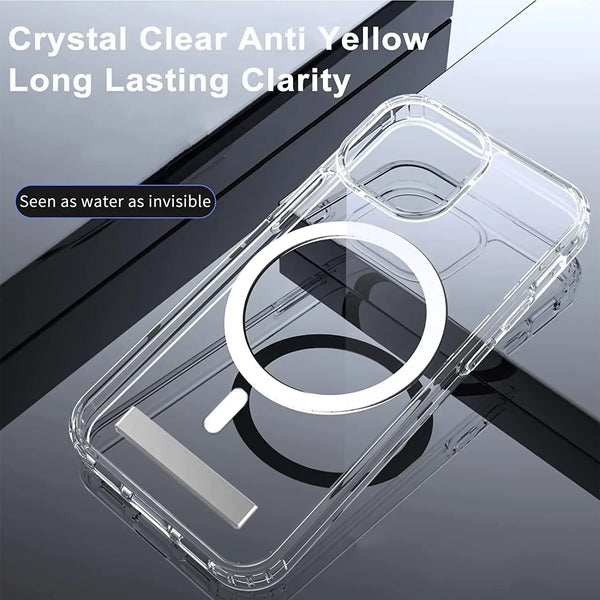 Crystal clear iPhone case with anti-yellowing style and glossy transparent finish