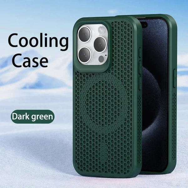 iPhone 17 Breathable Hard Back Magnetic Cover For Magsafe