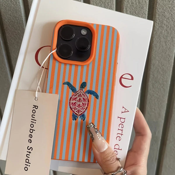 Striped Turtle Design Pattern Phone Case