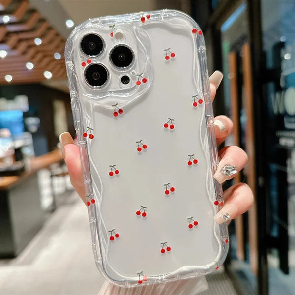Gradient Love Heart Wavy Phone Case