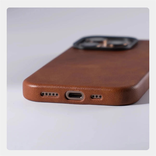 Classic Leather Magnetic Case – Premium Finish | iPhone 16 Pro Max