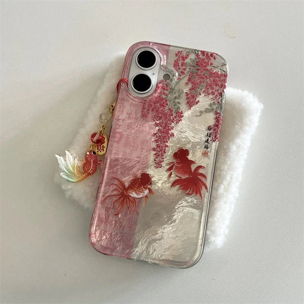 Vortex pattern painted calligraphy case