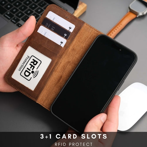 Casper iPhone 15 Pro Max Wallet Case Leather MagSafe