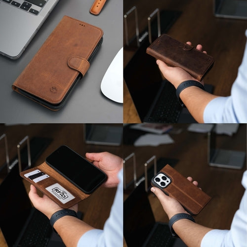 Casper iPhone 15 Pro Max Wallet Case Leather MagSafe